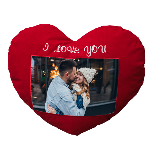 Велурена Възглавница "I LOVE YOU"